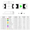 Versión dorada 1206/3216 LED frontal parche perlas de luz indicadora roja chip San'an alto brillo luminoso tubo de dos niveles