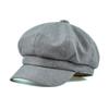 Gorra Octogonal de Algodón y Lino Fina Estilo Retro Británico Estilo Coreano Color Sólido Distintivo Boina de Pico de Pato Gorra de Pintor Simple de Moda para Mujer