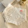 Roupa Íntima Feminina de Modal Corte Puro Renda Recortada 7A Antibacteriana Ácido Polilático Virilha Cintura Média Cobertura do Quadril Tamanho Grande Calcinha Feminina