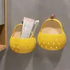 Caja de almacenamiento de pared linda y creativa Luna de Otoño Pera para baño del hogar, no requiere taladro, para organizar artículos diversos