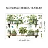 Estilo pastoral fresco plantas em vaso adesivos de parede autoadesivos plantas verdes layout de parede de fundo de casa adesivos decorativos BR0602H