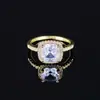 Atmosfera europeia e americana transfronteiriça luxo alta costura mais vendido anel quadrado feminino anel de diamante AliExpress transfronteiriço r820