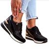 Comércio Exterior Tamanho Grande Inclinação com Sapatos Esportivos Casuais Femininos Outono 2023 Novo Sapatos Esportivos com Solado Grosso e Lantejoulas