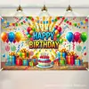 Tapeçaria de Fundo Digital de Aniversário para Adultos Europeu e Americano Balões Preto e Dourado Lantejoulas Banner de Fundo para Festa Decoração de Festa de Aniversário