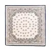 Lenço de Seda Atmosférico Estilo Coreano, Lenço de Pescoço Feminino Estampa Paisley Retrô Francês, Faixa Decorativa para Cabelo