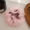 Estilo Coreano Fresco Dulce Esponjoso Encaje Colorido Grande Organza Plisado Resistente Anillo de Intestino Grueso Cuerda para el Cabello Banda de Goma Cuerda para la Cabeza