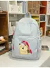 Nova Mochila Casual Bonita de Cor Sólida para Meninas do Ensino Fundamental, Mochila Leve de Viagem para Alunos do Ensino Médio, Mochila de Grande Capacidade