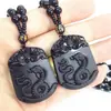 Colar de cobra do zodíaco 12 imitação de obsidiana masculino e feminino colar com pingente da moda marca Zodiac geração colar longo