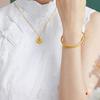 Pulsera antigua de oro vietnamita Fu Man family carácter fu de larga duración sin decoloración pulsera para mujer regalo