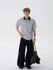 Camisa Polo Manga Curta com Gola Masculina Marca Tendência Verão Camiseta Solta Moda Casal 2026 Nova Camiseta Versátil Top