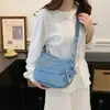 Bolso bandolera casual de mezclilla para mujer, gran capacidad, bolso de hombro versátil, bolso mensajero para el día a día, bandolera simple