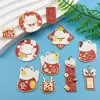 Año Nuevo 2024 20 gato de la suerte con aceite rojo que gotea seguro feliz colgante joyería DIY materiales de accesorios con cuentas
