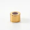 Tampa Dropper para Frasco de Óleo Essencial de Alumínio Eletroquímico Dourado, Anel Dourado, Prata, Preto, com Anel Jateado, Atacado em Estoque