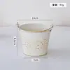 Balde de lata cor de doce, vaso para suculentas, balde de brinquedos, balde de praia, porta-pincéis de maquiagem e canetas, balde criativo para organização de mesa