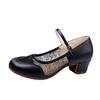 Seleção de Sapatos de Dança Quadrada Sapatos de Dança de Salto Médio Sapatos de Dança de Solado Macio para Adultos Femininos Sapatos de Dança Quadrada Sapatos Femininos Sapatos Prateados