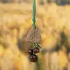 Bolsa de Sino Pendente de Casca de Fruta Tecida à Mão, Sino de Planta Natural Batido à Mão, Pingente para Bolsa de Carro e Veículo