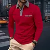 Camisa polo europea y americana ins transfronteriza otoño nuevo Amazon manga larga a cuadros polo deportivo para hombre
