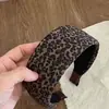 Diadema clásica con estampado de leopardo, diadema de tela ancha y gruesa, realza la forma de la cabeza, adecuada para salir, accesorio de pelo vintage para mujer