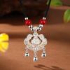 Colar S999 Prata de Lei Cadeado da Fortuna Inteligente Colar Feminino Estilo Nacional Pingente da Moda Bebê Bebê Cadeado da Longevidade Colar Presente de Aniversário