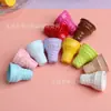 Color dopamina cono barniz para hornear helado helado acrílico perforado accesorios para joyería DIY hebilla material para pulsera