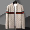 Suéter para hombre al por mayor de temporada, nuevo para otoño, tendencia casual, suéter con combinación de colores Joker, abrigo, cárdigan, top