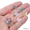 Cristal Fantasma Transparente Mariposa Estrella de Cinco Puntas Gota de Agua Colgante Accesorios Pulsera DIY Hecha a Mano Material de Colgante Venta al por Mayor