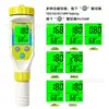Probador de Calidad del Agua Recargable Siete en Uno Medidor de pH Conductividad TDS/EC Salinidad Agua Rica en Hidrógeno H2 Pluma Detector de Hidrógeno