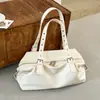 Bolsa retro estilo coreano de grande capacidade transfronteiriça, bolsa de ombro versátil e estilosa, perfeita para o dia a dia, uma bolsa de mão chique e luxuosa que pode ser carregada sob o braço