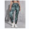Europa y Estados Unidos transfronterizo multicolor impresión malla transpirable ocio yoga correr pantalones capri leggings de cadera Z0216