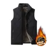 Chaleco 2566 [M-5XL]] Chaleco Grueso de Invierno con Bloqueo de Temperatura, Acolchado de Diamante con Felpa Gruesa, Cuello Alto, Resistente al Frío