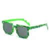 Gafas de Mosaico, Gafas de Sol Bidimensionales, Gafas de Píxeles para Personalidad de Tiktok, Gafas de Estilo Píxel a Cuadros para Fiesta de Celebridad de Internet