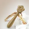 Cepillo Masajeador de Garra de Gato en Forma de Cuerno de Sándalo Verde, Peine de Madera para el Hogar, Masajeador Portátil, Cepillo de Meridianos, Raspador, Peine Masajeador para la Cabeza