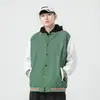 Uniforme de Béisbol para Hombre Combinación de Colores Primavera y Otoño Cárdigan Ligero Sudadera Chaqueta Casual para Hombre Estilo Estudiante Universitario Chaqueta de Uniforme de Clase