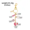 Pentagrama en forma de corazón con goteo de aceite de aleación para labio, lápiz labial, gafas de sol, colgante para bolso de hombro, llavero, decoración de bolso, accesorio