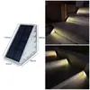 Nueva Luz Triangular para Escalones Exteriores Transfronteriza, Luz de Atmósfera de Alto Brillo para Jardín y Patio, Luz Solar Pequeña para Escalones a Prueba de Lluvia