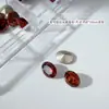 Ankora Rojo Zircón Manicura Diamante Brillante Caramelo Naranja Rojo Punta Inferior Forma Especial Ámbar Rojo Planos Fondo Biselado Joyería para Uñas