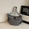 Bolso de pana tipo dumpling, Bolso de hombro de moda, Color contrastante, Bolso de axila simple y versátil, Bolso cruzado retro para mujer