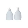 Botella de limpieza triangular de forma especial de 500 ml con cabezal de bomba de presión triangular para desinfectante de manos y detergente, botella de embalaje de plástico PET