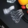 Colher descartável flor cola Ninho de Pássaro colher de sobremesa colher de cristal luxo leve espessada endurecida 808 colher pequena colher de gelatina pudim
