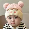 Gorro de Punto para Niños para Otoño e Invierno, Protección para Orejas de Dinosaurio de Dibujos Animados 3D, Cálido Gorro de Lana para Bebé para Niños y Niñas, Transfronterizo