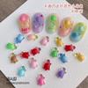 Celebridad Cibernética Dibujo Animado Tortuguita Color Tamaño Pequeño Tortuga Linda Hielo a Través Color Gelatina Resina Uña Diamante Accesorios de Joyería Pequeña