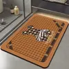 Tapete de piso de diatomita de luxo para entrada de banheiro, absorvente de água, secagem rápida, tapete antiderrapante para lavatório e vaso sanitário