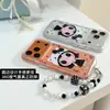 Use Capa de Celular KT Cat Tamatoma para Apple 18promax iPhone17 Borda Redonda Dourada 15 com Cordão Desenho Animado