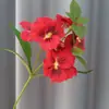 Ramo de Flores Artificiales Realistas de Alta Gama, Pensamientos, Phalaenopsis, Flores Falsas para Decoración de Paisajismo, Adornos y Accesorios de Amazon, Transfronterizo