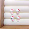 Accesorios de resina para decoración de uñas de dibujos animados de Hello Kitty para vacaciones, flotador rojo grande de Hello Kitty, lazo, palmera, decoraciones de uñas ponibles