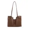 Otoño Invierno Retro Color Café Bolso Tote Mujer 2026 Simple Gran Capacidad para Viajes Diarios Bolso de Hombro Único Bolso de Mano de Moda Bolso de Mujer