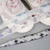 Hilo de nieve flotante 2.5 Hilo de perla Cordón de seda Estilo chino Estilo fresco Seda translúcida Cinta plana ancha Zapatos blancos