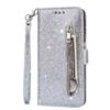 Para Samsung S22 cordón brillante bolsa con cremallera funda de cuero para teléfono móvil Note20 Ultra tarjetero funda protectora