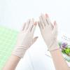 Guantes de primavera y verano para mujer delgados de spandex elástico rocío de dos dedos para conducir protección solar pantalla táctil trabajo etiqueta guantes mujer