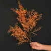 Folha de coral simulação planta verde criptografia flor de plástico flor de simulação de casamento floresta de flores layout de salão de casamento arranjo de flores de planta verde